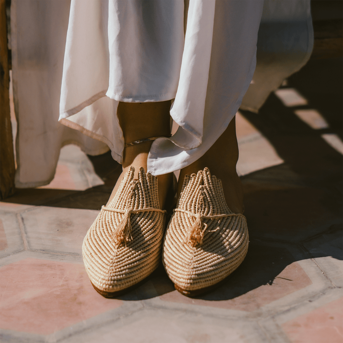 Raffia Slippers Ladame